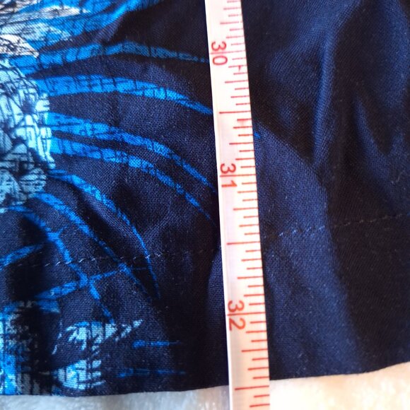 KS‎ Island Mens Blue Hawaiian Button-Up Shirt 3XL Pineapple Short Sleeve Top - Picture 6 of 10